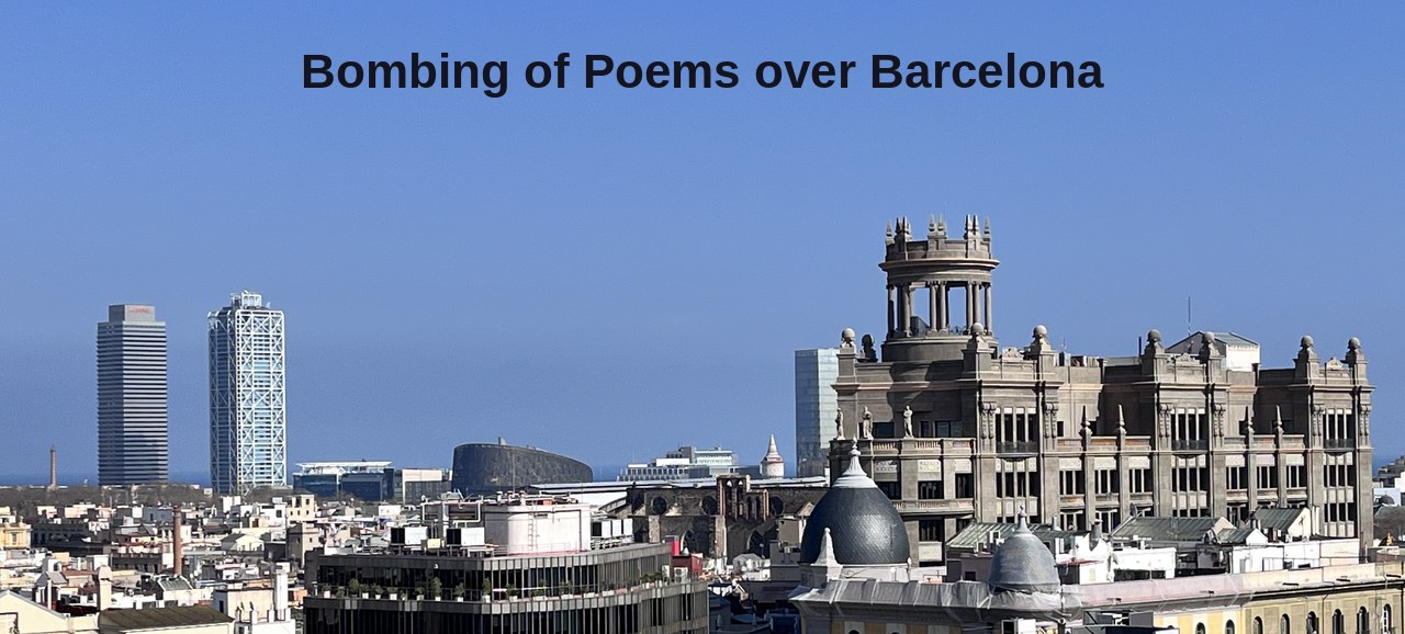 Announcement of the upcoming Bombing of Poems over Barcelona